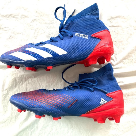 Adidas Predator 20.3 Soccer Cleats blue red white SZ 11.5 Worn 1X See photos main image 10